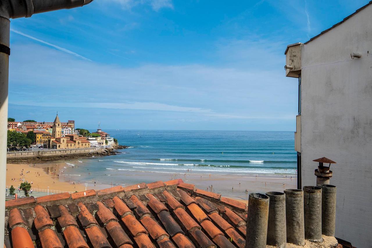 Апартаменты 183A Apto En Pleno Centro Con Vistas Al Mar Хихон Экстерьер фото